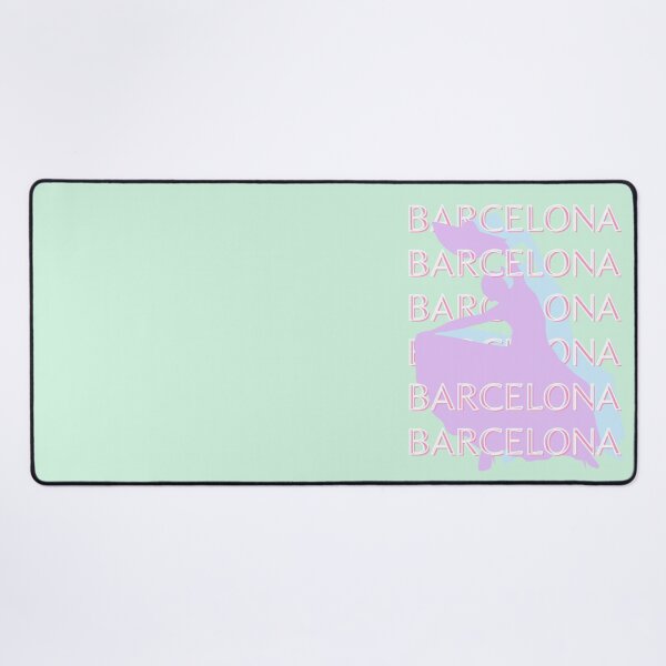 Item preview, Barcelona Travel Art, Spain Travel Art, Pastel, Green designed and sold by Magic Love Art Print.