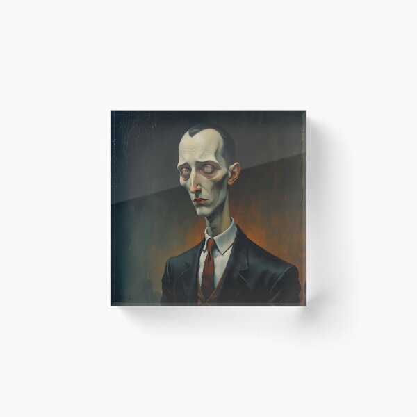 Item preview, Stylized Portrait of H.P Lovecraft in a Modigliani style designed and sold by Vintage Designs +.