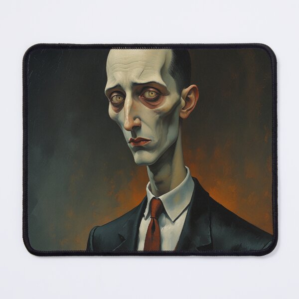 Item preview, Stylized Portrait of H.P Lovecraft in a Modigliani style designed and sold by Vintage Designs +.