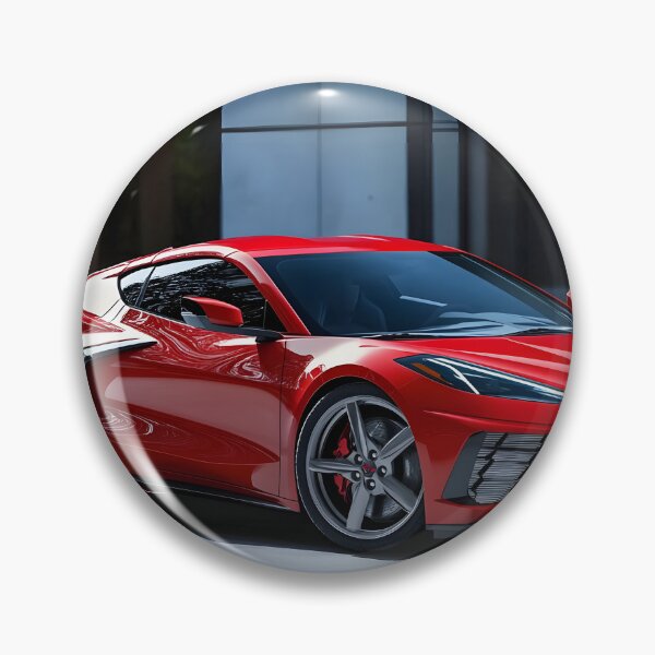 Item preview, Candy Apple Red Corvette E-Ray Poster – Electrified Performance in Stunning Red II designed and sold by AutoPopStudio.