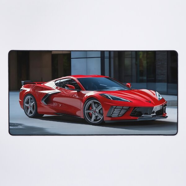 Item preview, Candy Apple Red Corvette E-Ray Poster – Electrified Performance in Stunning Red II designed and sold by AutoPopStudio.