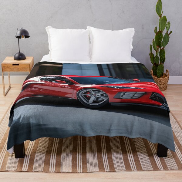 Item preview, Candy Apple Red Corvette E-Ray Poster – Electrified Performance in Stunning Red II designed and sold by AutoPopStudio.