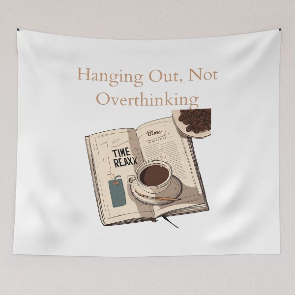 Item preview, Overthinking Pause: Escape with Book and Coffee designed and sold by GrafiShop.