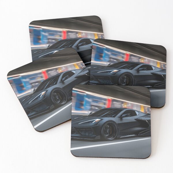 Item preview, Black Corvette E-Ray Poster – Sleek Hybrid Power III designed and sold by AutoPopStudio.
