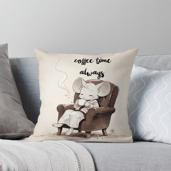 Item preview, Cute mouse Coffee Time Always designed and sold by Vintage Designs +.