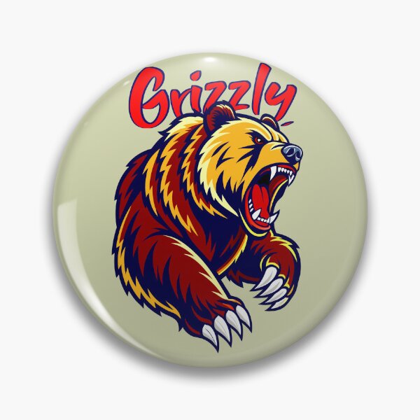 Item preview, Fierce Grizzly Bear Logo – Bold Roaring Animal Design designed and sold by VikArtStudio.