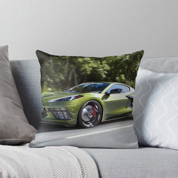 Item preview, Green Corvette E-Ray Poster – Electrified Muscle in Striking Green designed and sold by AutoPopStudio.