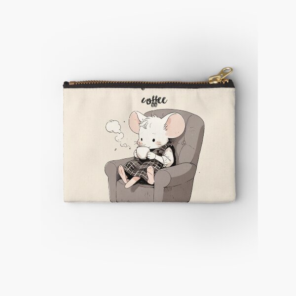Item preview, Cute mouse Coffee Time Always designed and sold by Vintage Designs +.