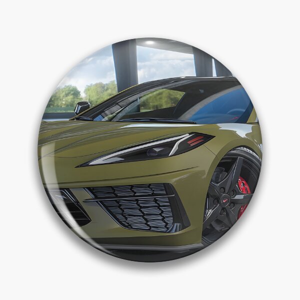 Item preview, Green Corvette E-Ray Poster – Electrified Muscle in Striking Green II designed and sold by AutoPopStudio.