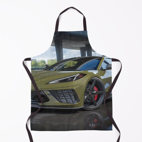 Item preview, Green Corvette E-Ray Poster – Electrified Muscle in Striking Green II designed and sold by AutoPopStudio.