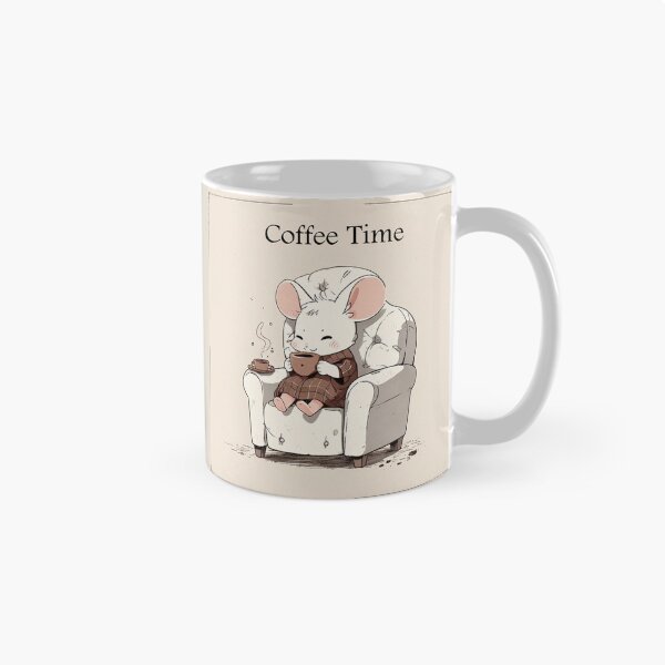 Item preview,  Cute mouse Coffee Time  designed and sold by Vintage Designs +.