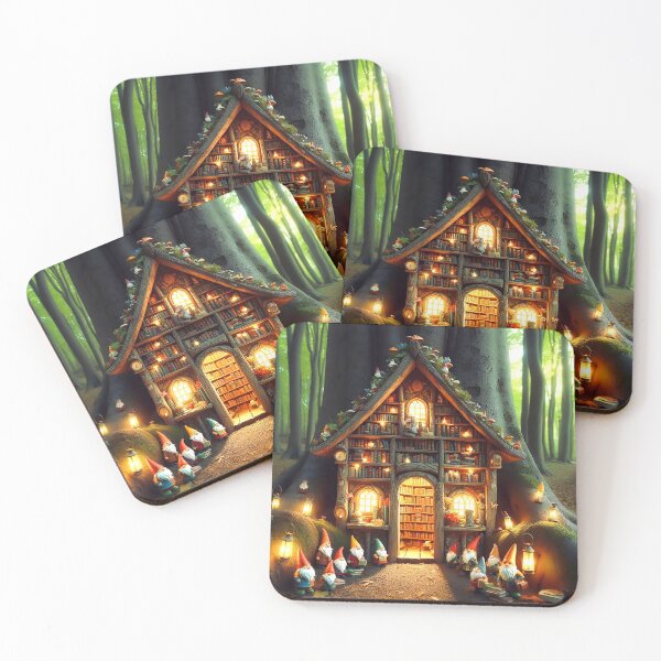 Item preview, Gnome Bookworm Library for Book Lovers in a Magic Forest Trees Folklore Fables DND D&D,Bookish Nerd,Romantasy designed and sold by TheTimeTaxi.