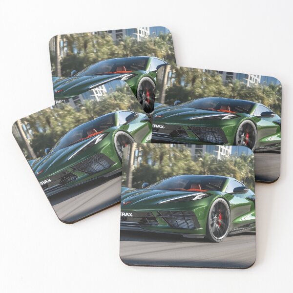 Item preview, Green Corvette E-Ray Poster – Electrified Muscle in Striking Green III designed and sold by AutoPopStudio.