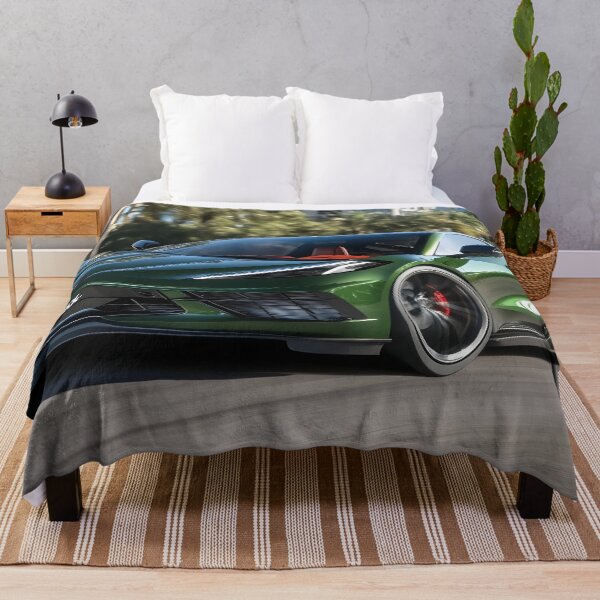 Item preview, Green Corvette E-Ray Poster – Electrified Muscle in Striking Green III designed and sold by AutoPopStudio.