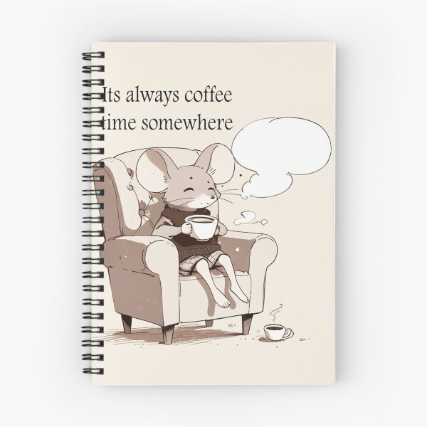 Item preview, Cute mouse its always coffee time somewhere designed and sold by Vintage Designs +.