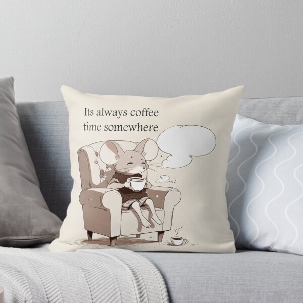 Item preview, Cute mouse its always coffee time somewhere designed and sold by Vintage Designs +.