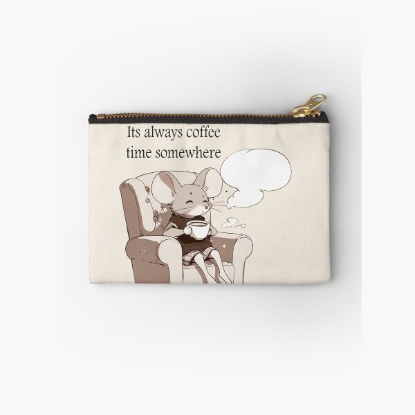 Item preview, Cute mouse its always coffee time somewhere designed and sold by Vintage Designs +.