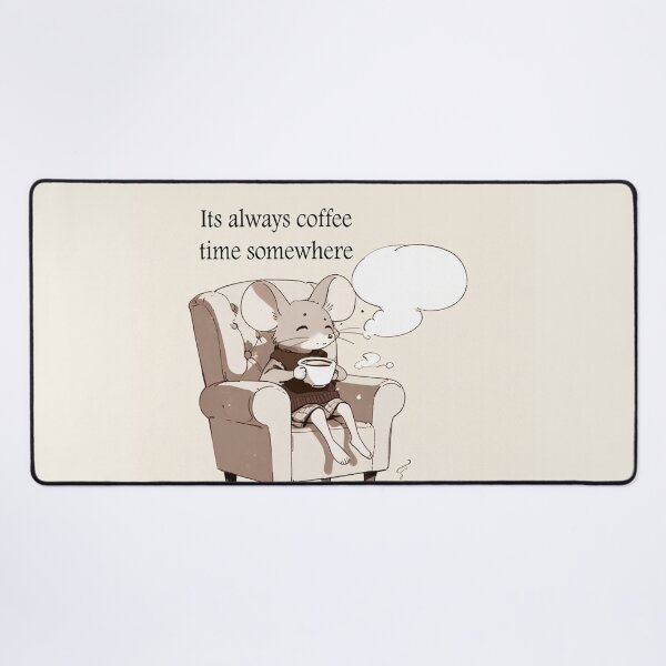 Item preview, Cute mouse its always coffee time somewhere designed and sold by Vintage Designs +.