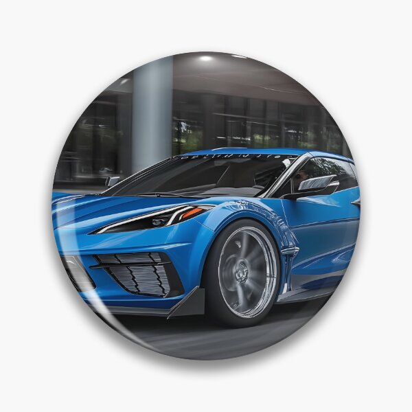 Item preview, Blue Corvette E-Ray Poster – Electrified Speed in Striking Blue II designed and sold by AutoPopStudio.