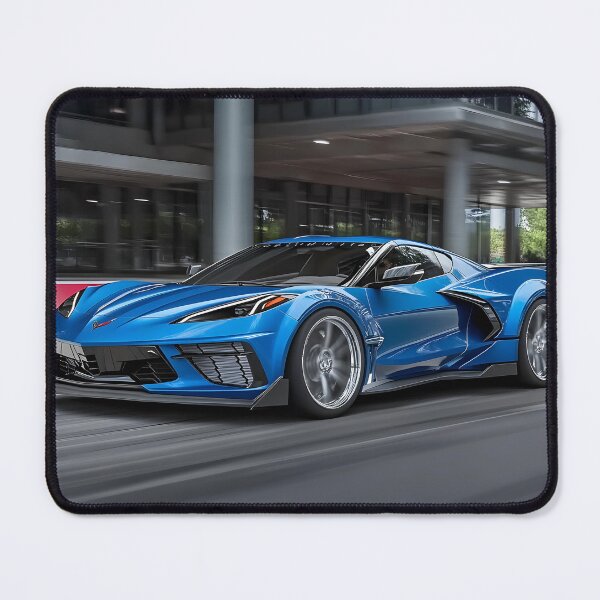 Item preview, Blue Corvette E-Ray Poster – Electrified Speed in Striking Blue II designed and sold by AutoPopStudio.