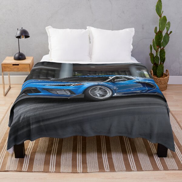 Item preview, Blue Corvette E-Ray Poster – Electrified Speed in Striking Blue II designed and sold by AutoPopStudio.