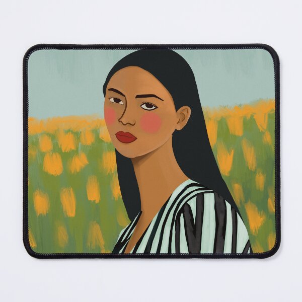Item preview, Lost in a Sunflower Dream woman poster print  designed and sold by Arctic frame studio.