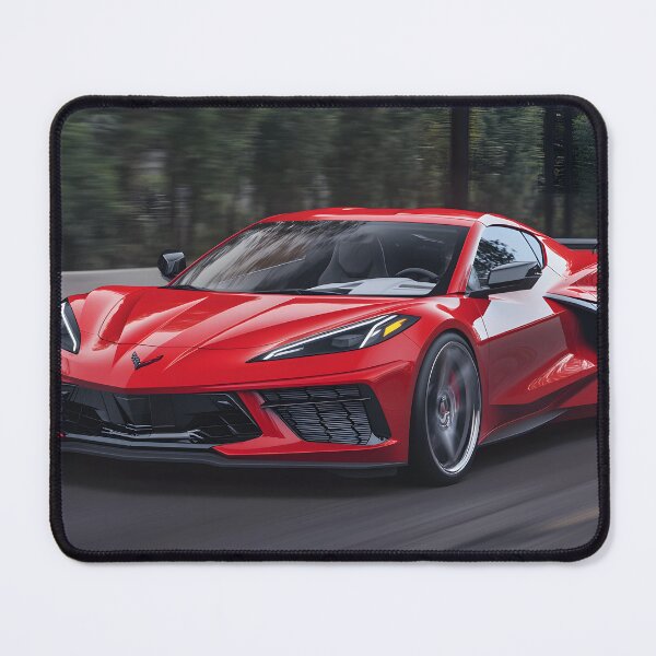 Item preview, Candy Apple Red Corvette E-Ray Poster – Electrified Performance in Stunning Red III designed and sold by AutoPopStudio.