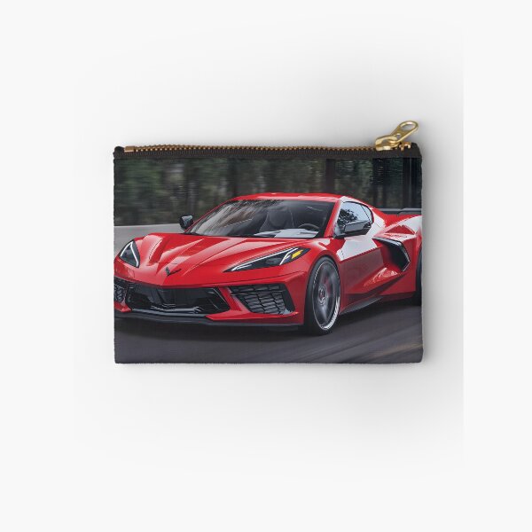 Item preview, Candy Apple Red Corvette E-Ray Poster – Electrified Performance in Stunning Red III designed and sold by AutoPopStudio.