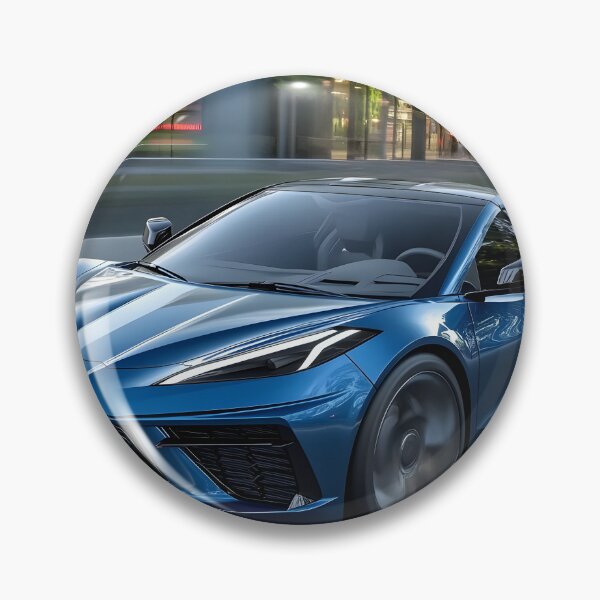 Item preview, Blue Corvette E-Ray Poster – Electrified Speed in Striking Blue III designed and sold by AutoPopStudio.