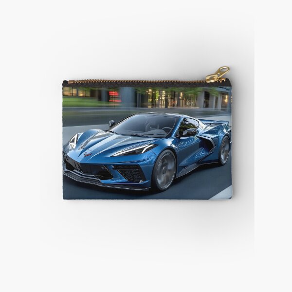 Item preview, Blue Corvette E-Ray Poster – Electrified Speed in Striking Blue III designed and sold by AutoPopStudio.
