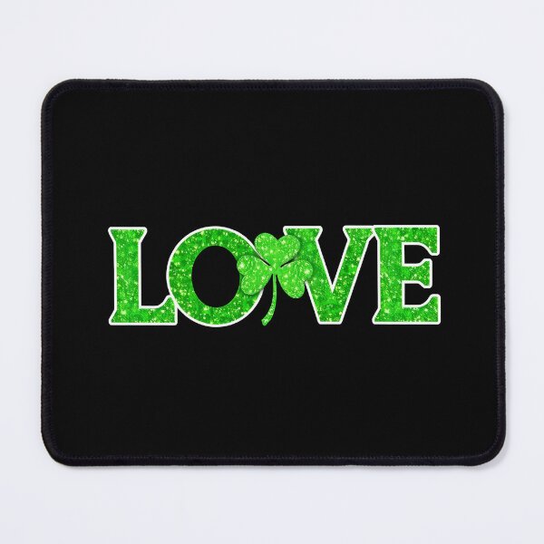 Item preview, Glitter Shamrock LOVE – St. Patrick’s Day Lucky Clover designed and sold by svarupa.