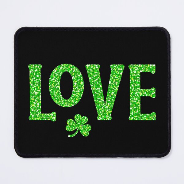 Item preview, Copy of Glitter Shamrock LOVE – St. Patrick’s Day Lucky Clover designed and sold by svarupa.