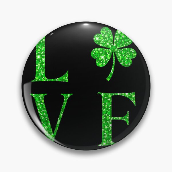 Item preview, Glitter Shamrock LOVE – St. Patrick’s Day Lucky Clover designed and sold by svarupa.