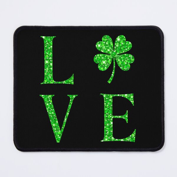 Item preview, Glitter Shamrock LOVE – St. Patrick’s Day Lucky Clover designed and sold by svarupa.