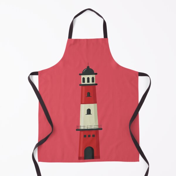 Item preview, Red and White Lighthouse on Red Background designed and sold by 45CreativeClub.