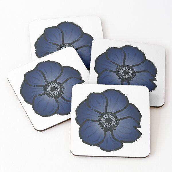 Item preview, Dark Blue Flower Simple Drawing designed and sold by AveryZi.