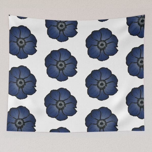 Item preview, Dark Blue Flower Simple Drawing designed and sold by AveryZi.