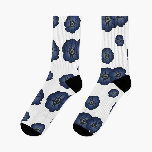 Item preview, Dark Blue Flowers Simple Drawing designed and sold by AveryZi.