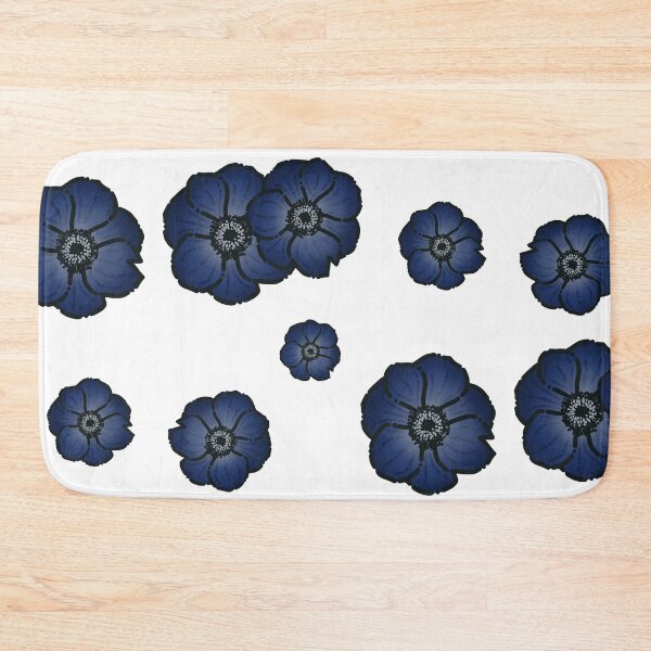 Item preview, Dark Blue Flowers Simple Drawing designed and sold by AveryZi.