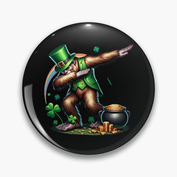 Artikelvorschau, St. Patrick's Day Dabbing Bigfoot für glücklichen Mann Frau entworfen und verkauft von All Year Round.