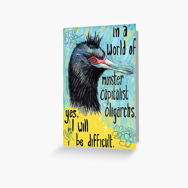 Item preview, In a world of monster capitalist oligarchs, yes, I will be difficult designed and sold by fabfeminist.