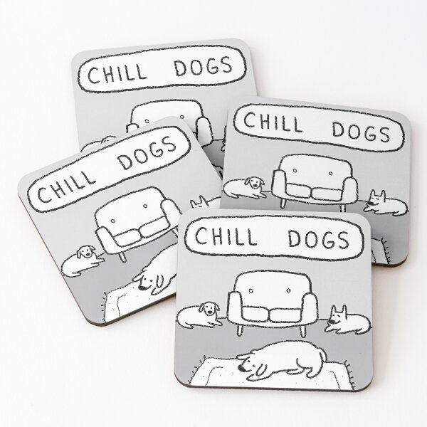 Item preview, Chill Dogs Indoor Settings Playful Colorful Art designed and sold by ART ATTACK ZONE.