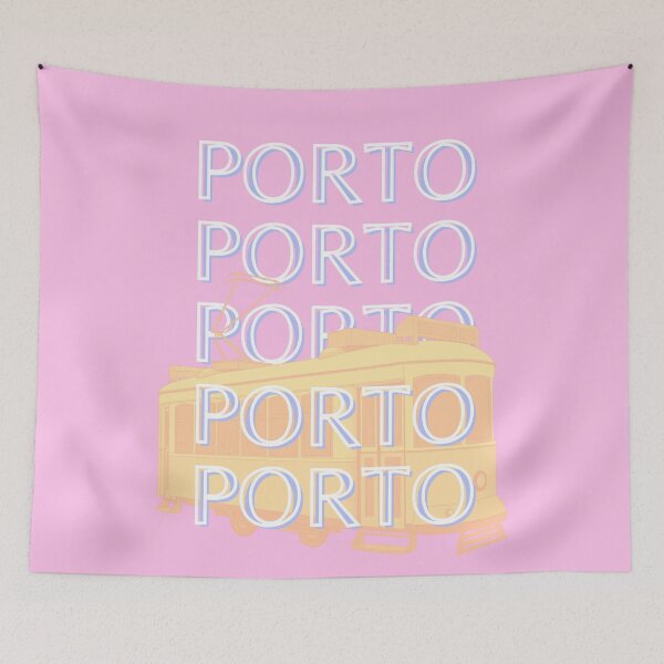 Item preview, Porto Travel Art, Portugal Travel Art, Pink, Preppy designed and sold by Magic Love Art Print.