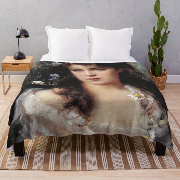 Item preview, Beautiful antique portrait of a dark haired woman 1800s designed and sold by Vintage Designs +.