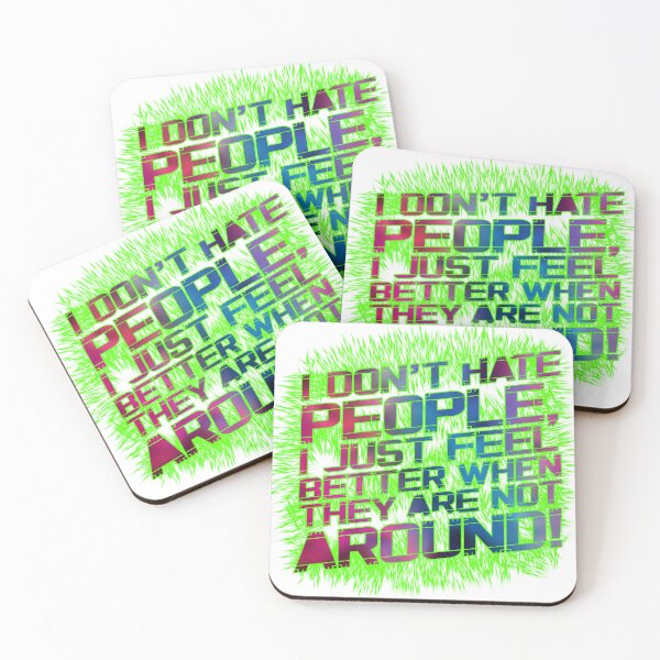 Item preview, I don't hate people... designed and sold by QuanntixArt.