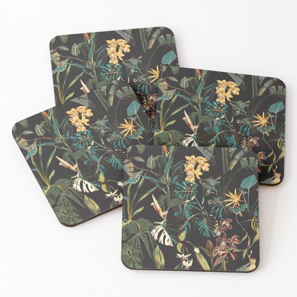 Item preview, Tropical night vintage wild pattern, palm tree, palm leaves and plant. designed and sold by MatyKotiv.