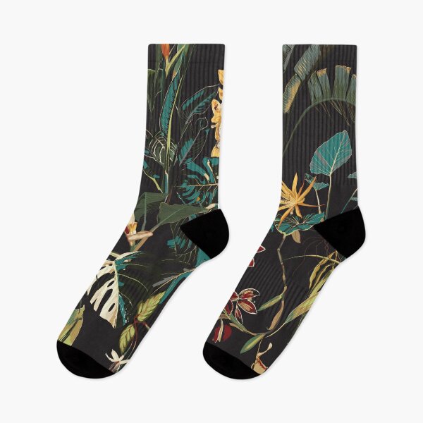 Item preview, Tropical night vintage wild pattern, palm tree, palm leaves and plant. designed and sold by MatyKotiv.
