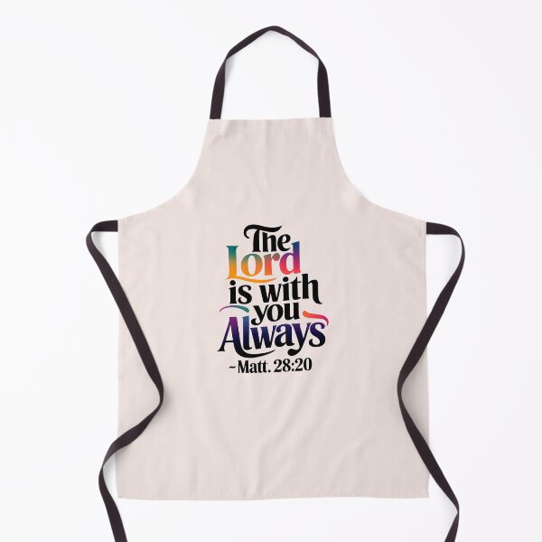 Item preview, The Lord Is with You Always – Matthew 28:20 Christian Calligraphy Gradient Bible Verse designed and sold by KnitLuv.