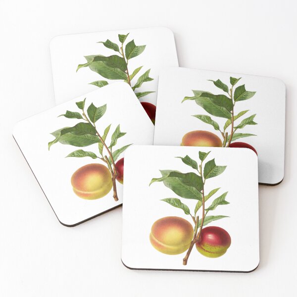 Item preview, Antique Bright Red, Orange and Yellow Peaches designed and sold by IrisAndIvy.