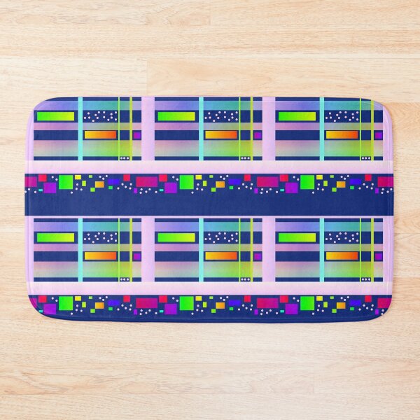 Item preview, Creative artistic abstract pattern | colorful bright blue modern lines and dots designed and sold by lausn.